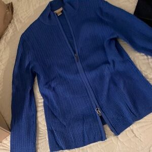 Nordstrom Vibrant Blue Women's Cardigan. Double zipper. Size S